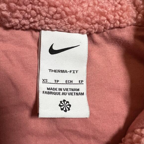 Nike Girl's Therma Fit Sherpa Pullover Quarter Zip Hoodie Jacket Size X-Small - Picture 6 of 11